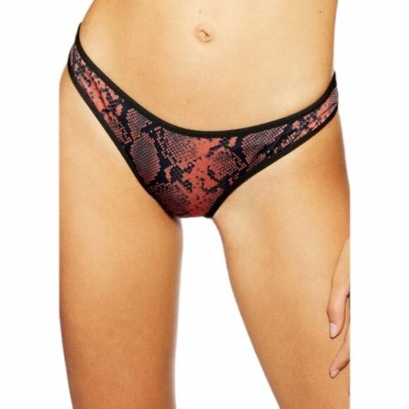NWOT Snake Print Bikini Bottoms In Rust Multi‎ - Picture 1 of 7